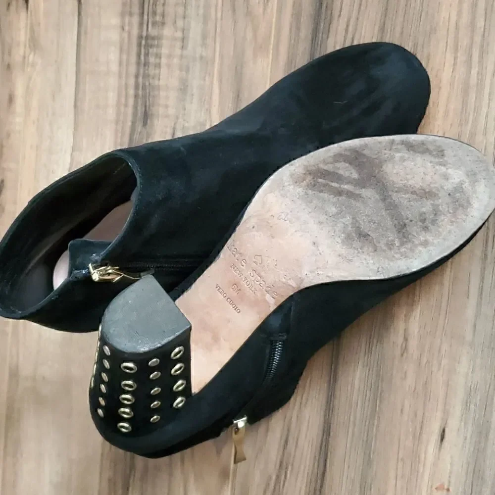 kate spade black suede
